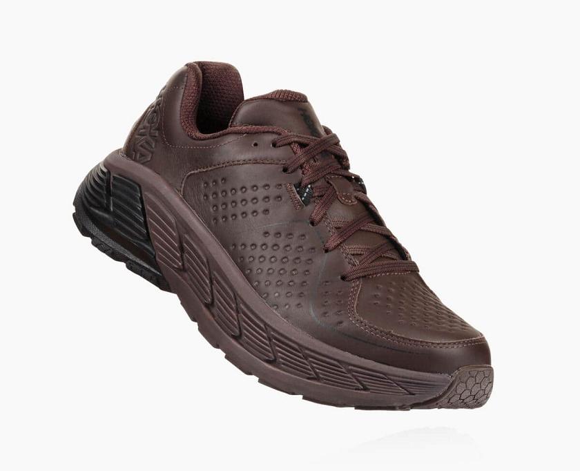 Hoka One One M Gaviota Leather Walking Shoes NZ G421-869